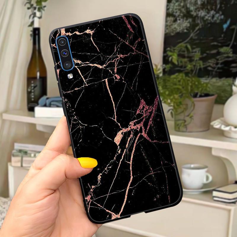 Phone Case For Samsung Galaxy A30s A50 Case Cute Silicone Black Back Covers on For Coque Samsung A50 s A50s A 30s Cover Bumper