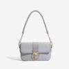 Textured Diamond Square Bag New Peach Oolong French Armpit Bag Niche Plaid Single Shoulder Crossbody Bag for Women