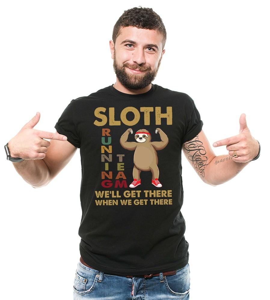 Sloth Shirt Sloth Running Team Shirt Funny Joke Shirt Lazy Person Gifts Unisex T-Shirt M