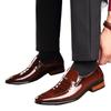 Men's British Business Dress Leather Shoes Men's Breathable Pointed Shiny Leather Korean Version Men's Shoes Leather Shoes