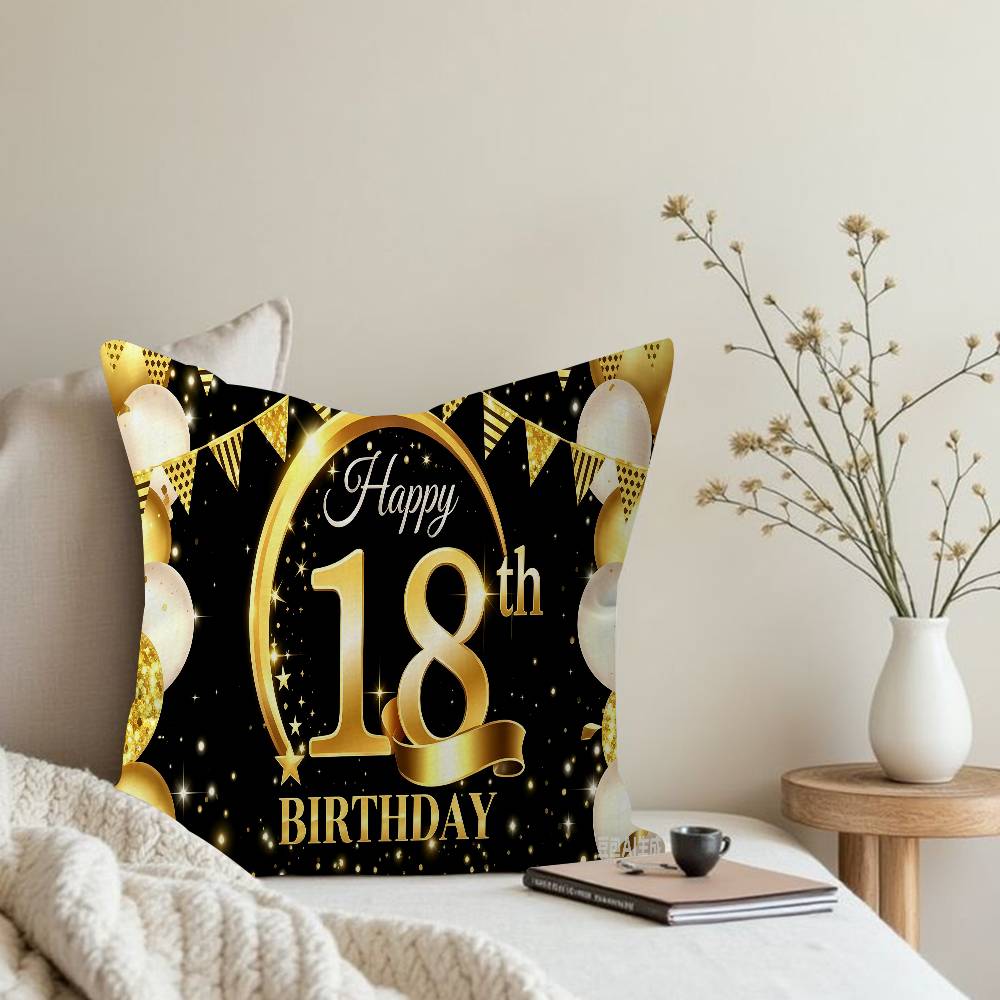 18 21 30 40 50 60 70 80 90th Anniversary Party Cushion Cover Car Throw Pillow Case For Sofa Car Christmas Gift
