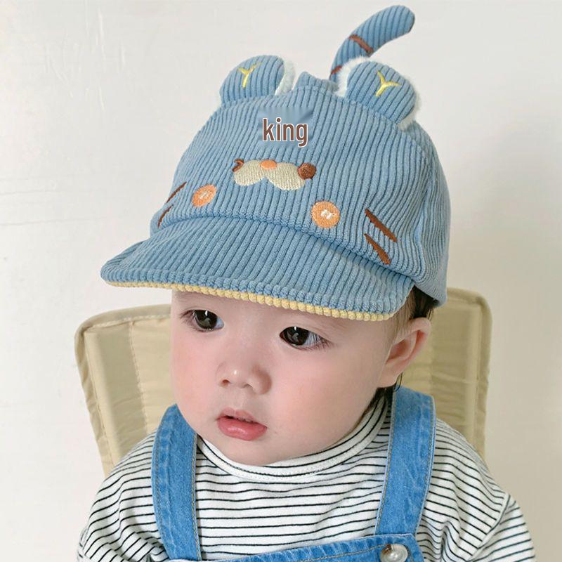 Unisex Baby Duckbill Cap: Cute Corduroy Baseball Sun Hat for Spring and Autumn