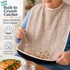 MOM CARE Adult Bibs for Elderly Eating | Waterproof & Reusable Washable Adult Bib with Pocket | Large 73×45 cm Coverage | Adjustable & Comfortabl