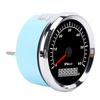 Tachometer Gauge Pointer and LCD Digital Display 85mm Step Motor RPM Meter with Backlit Black Dial Silver Bezel for Car