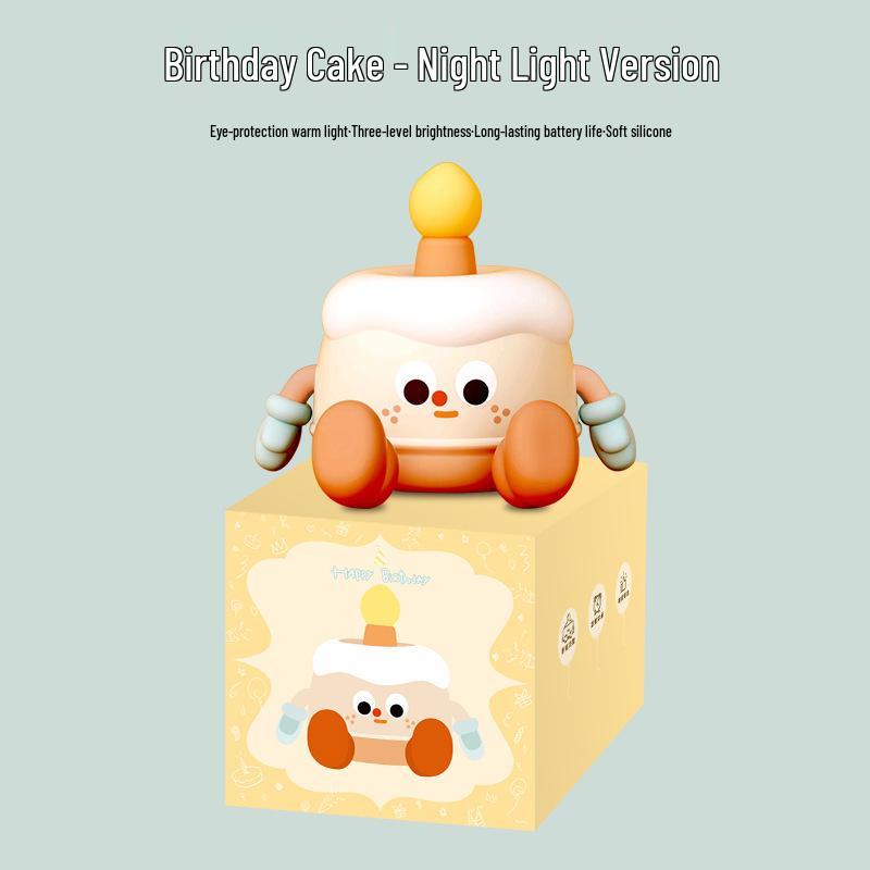 

Creative Clap-Activated Birthday Cake Night Light Lamp - Cute Gift for Girlfriend or Children 1W