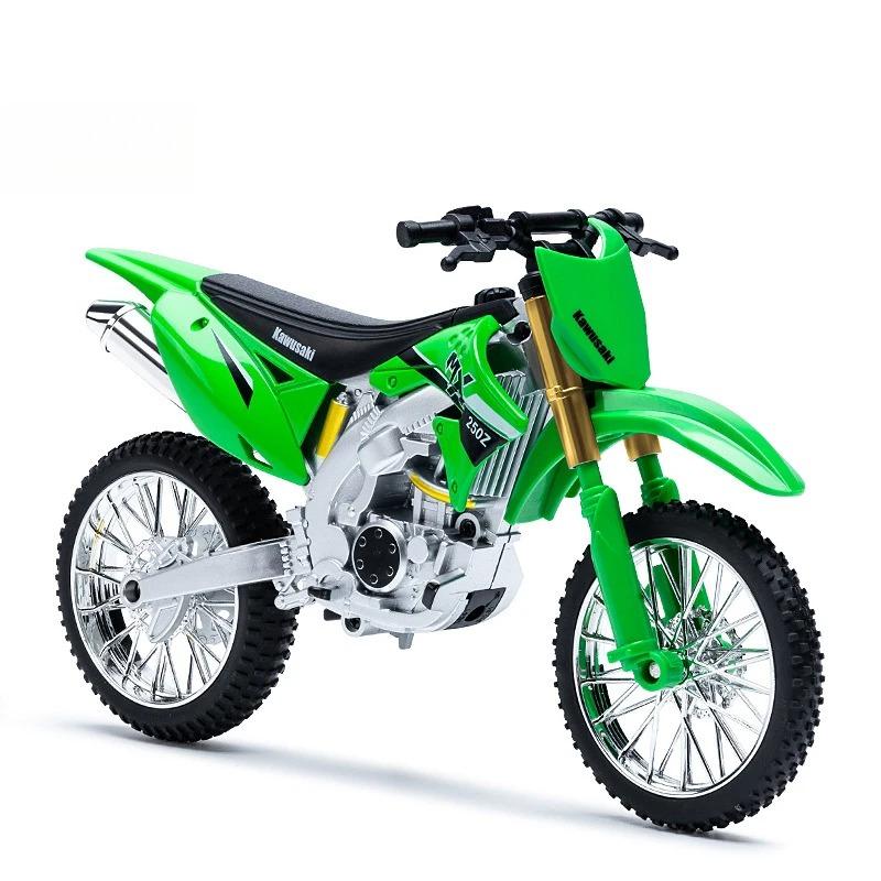 1/10 Kawasaki KX450 Alloy Sports Motorcycle Model Diecast Metal Street Crosscountry Racing Motorcycle Model High Simulation Kids Toy Gift