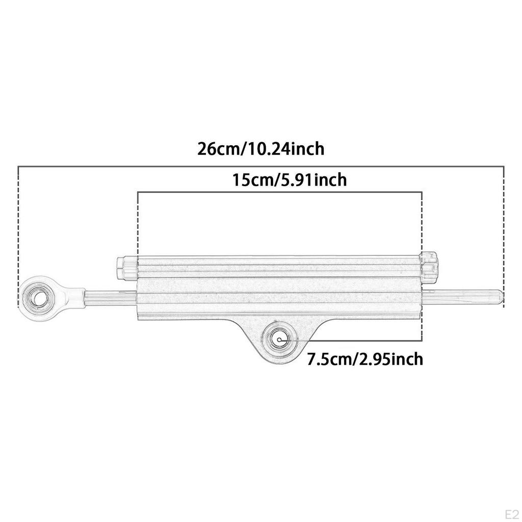 Motorcycle Steering Damper Control Bar Safety Aluminum Universal Spare Parts with Bracket