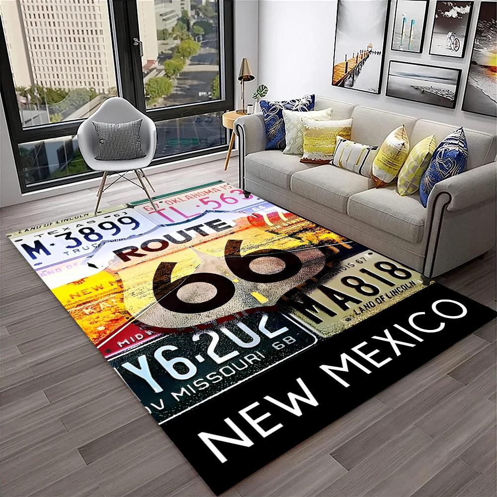 Mother Road,Historic Route 66,mãe estrada Carpet Rug for Home Living Room Bedroom Sofa Doormat Decor,Area Rug Non-slip Floor Mat