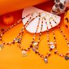 Festive Halloweens Necklace Featuring Spiders Designs Alloy Chain With Crystals Embellishments for Costume Accessories