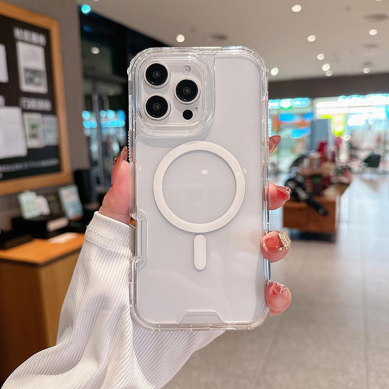 

Second Generation Magnetic Colorful Thin Three-in-One Independent Button Phone Case for IP16promax Case For iPhone 16 pro max