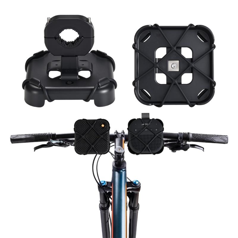 1 Set ABS+PC Speaker Mount Bracket For Cycling Adventure Secure Attachment On 0.98 to 1.26 Inch Handlebars