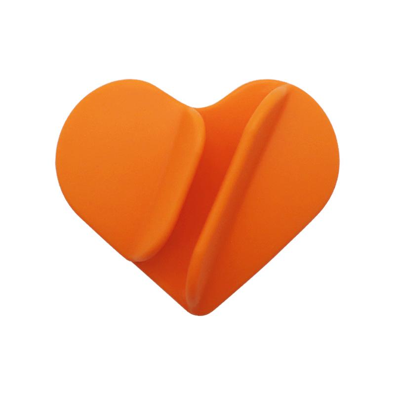 Heart-Shaped Silicone Lipstick & Phone Holder - Trendy and Versatile оранжевый