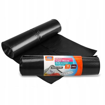Super Strong Garbage Bags 240l Black 10 Pcs