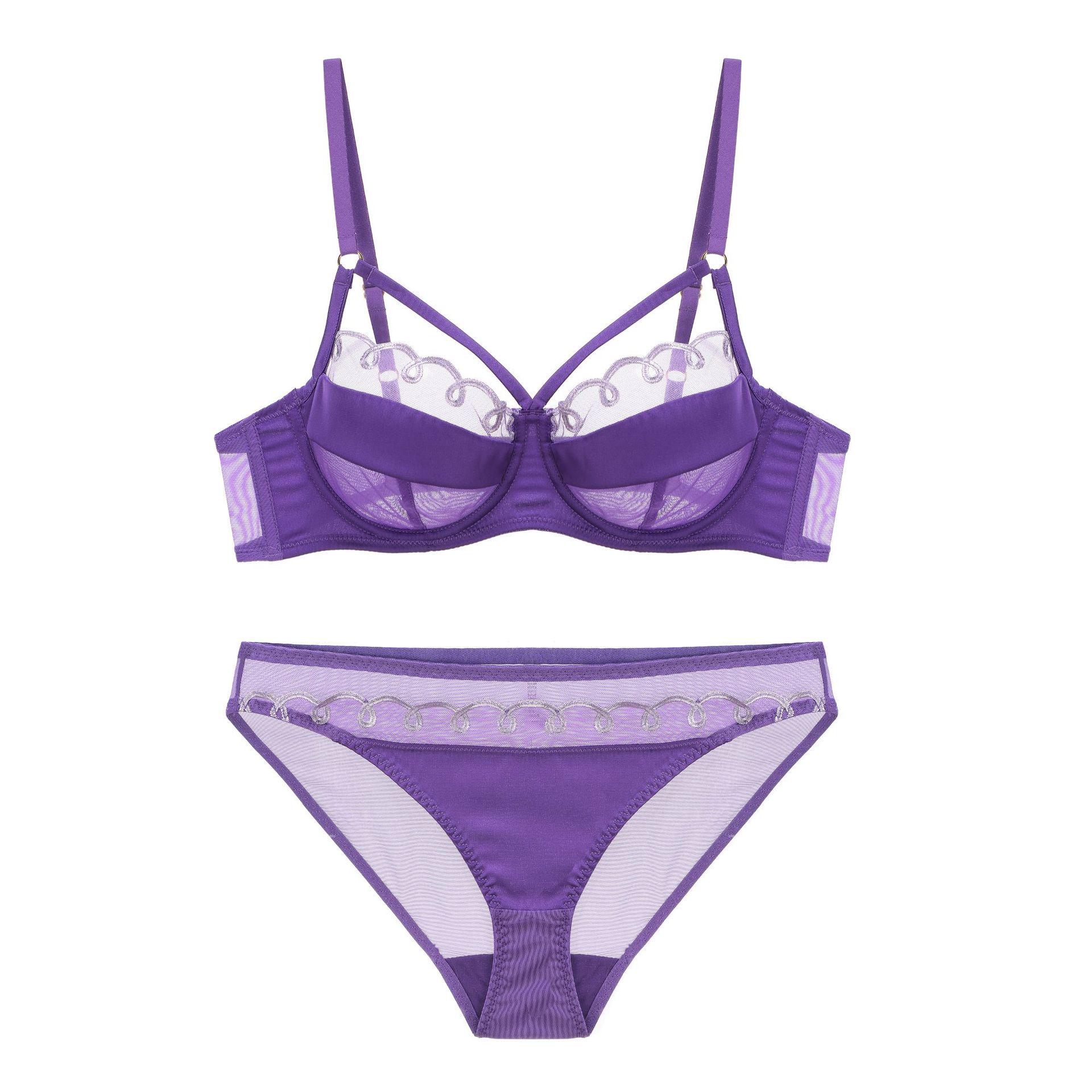 

Ультратонкий комплект бюстгальтера из французского кружева - Удобный, Сексуальный и Подчеркивающий фигуру для большой груди Panty-L