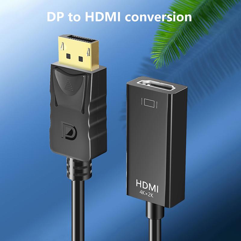 Displayport To -Compatible Adapter 4K/1080P Dp Male To Female -Compatible Converter Video Audio Cable Hd Cable For Pc Tv