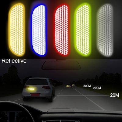 4Pcs Reflective Tape Car Door Stickers Self Adhesive Open Sign Rear Tail Safety Warning Mark Universal Auto Motorcycle Accessory