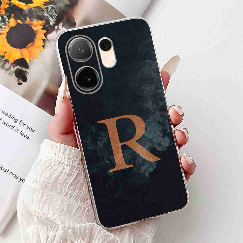 For vivo V60 5G 6.67" Case Popular Letters A-Z Crown Soft Silicone TPU Cover For Vivo v60 5G VIVO V2511 Bumper Phone Shell Coque