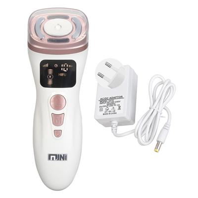 Máquina de Belleza Facial RF 3 en 1 Mini Estiramiento de Piel HIFU Microcorriente Reducir Arrugas Cuidado Facial