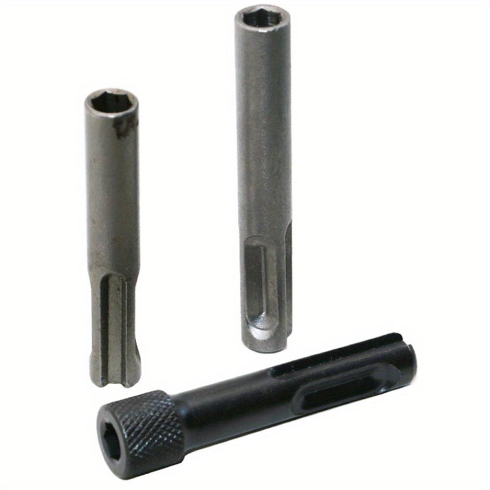 3PC Two Pits Two Slots SDS Internal Hexagonal Extension Sleeve Electric Hammer Impact Drill Bit Conversion Joint Tool Set