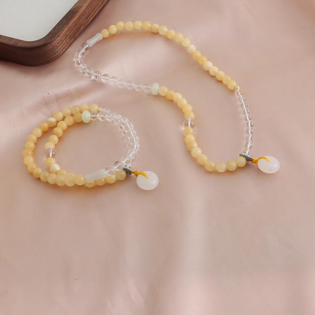Bracelet Natural Shoushan Stone Tianshan Green Lotus Pod Safety Buckle Crystal Bracelet Double Layer Dopamine