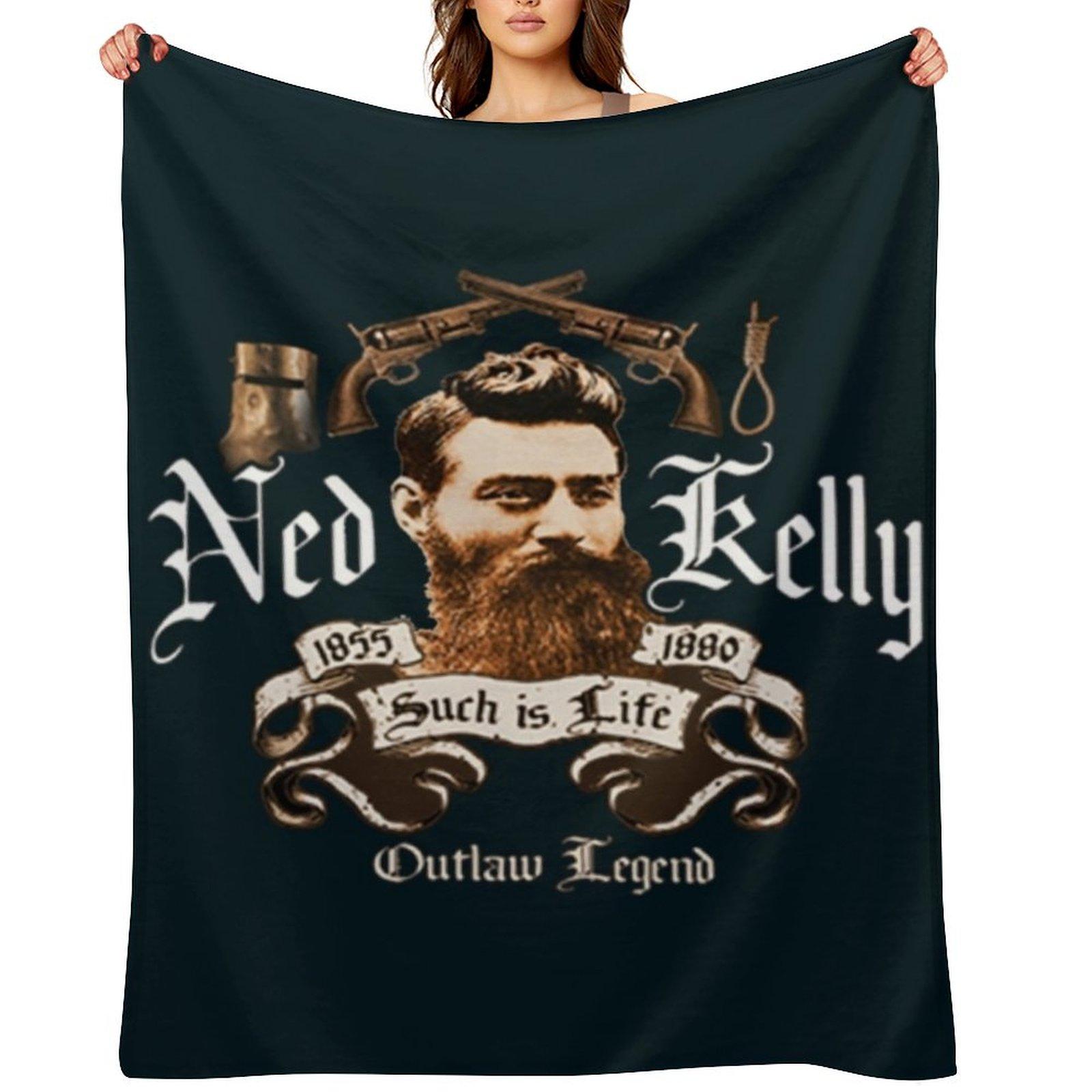 

Ned kelly Throw Blanket Flannel heavy to sleep Hairy Heavy Blankets 50x60in