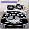 Las Vegas Raiders Pattern Bedding uilt Set uilt Cover Pillowcase Home Decoration Birthday Gift (1*duvet cover + 2*pillowcase without core)