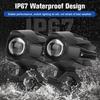 2Pcs LED Motorcycle Spot Light Waterproof Auxiliary Motorcycle Headlight with Mount Brackets Universal Fit for Motorcycles