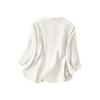Women's Retro Cotton Linen Embroidered Thin Linen Three-Quarter Sleeve Top