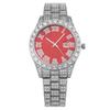 Introducing the New Fashionable Ladies' Watch: Diamond-Studded, Full Diamond, Roman Numerals, with Calendar.