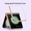 Cowhide Leather Phone Case for Samsung Galaxy Z Flip 7 Flip7 Zflip7  Hinge Protection Cover Without Tempered Glass