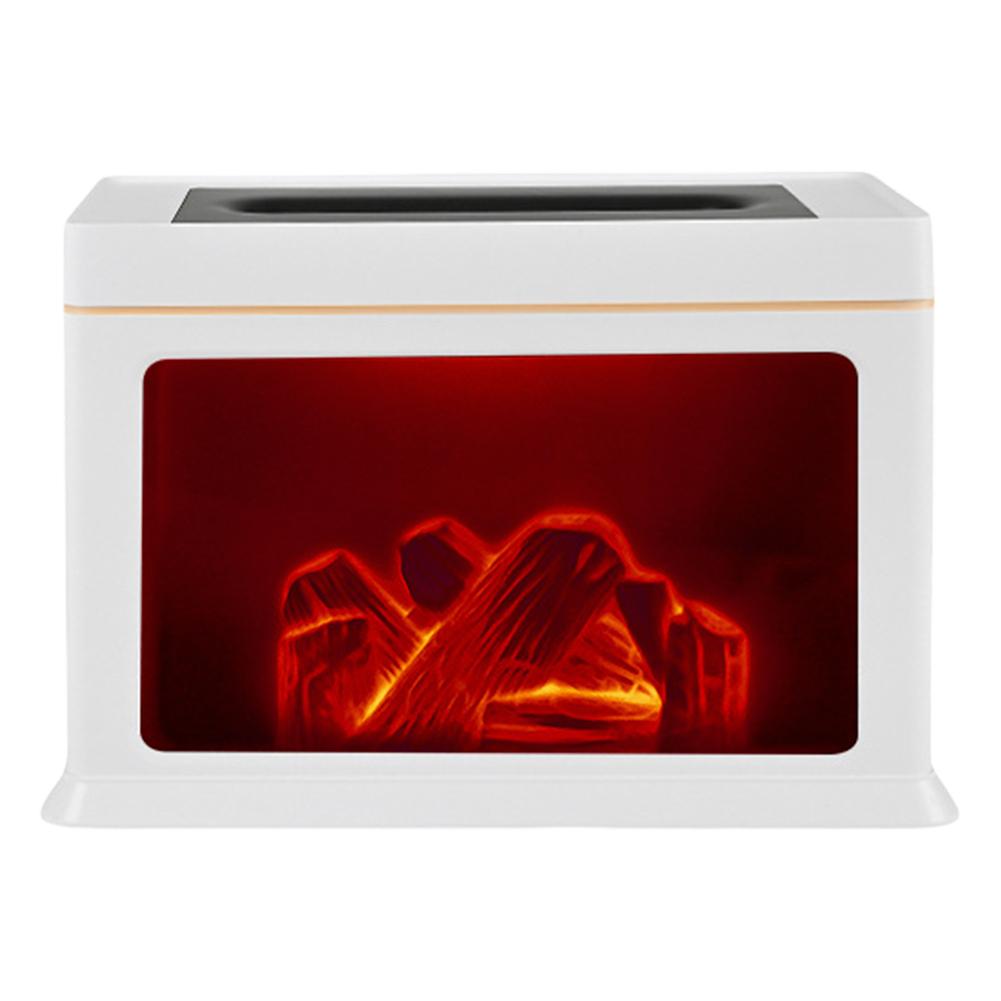 

Диффузор эфирного масла Flame для камина, диффузор пламени 300 мл, ароматерапевтический диффузор с низким уровнем шума, диффузор холодного тумана для домашнего офиса белый