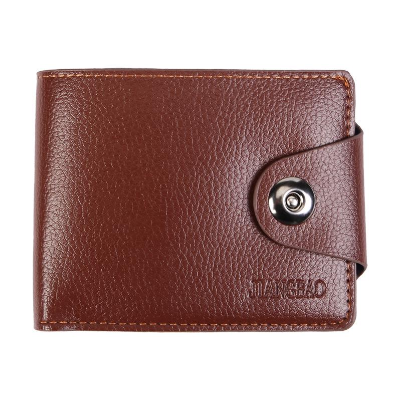Men's Horizontal Zipper Wallet with Magnetic Buckle - Youth Card Holder