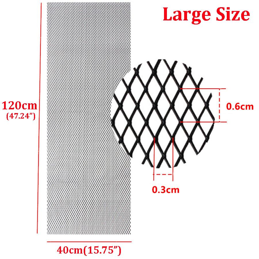47,2" x 15,8" Bil Grillnett Aluminiumslegering Diamant Grillmaske Ventilasjonshull