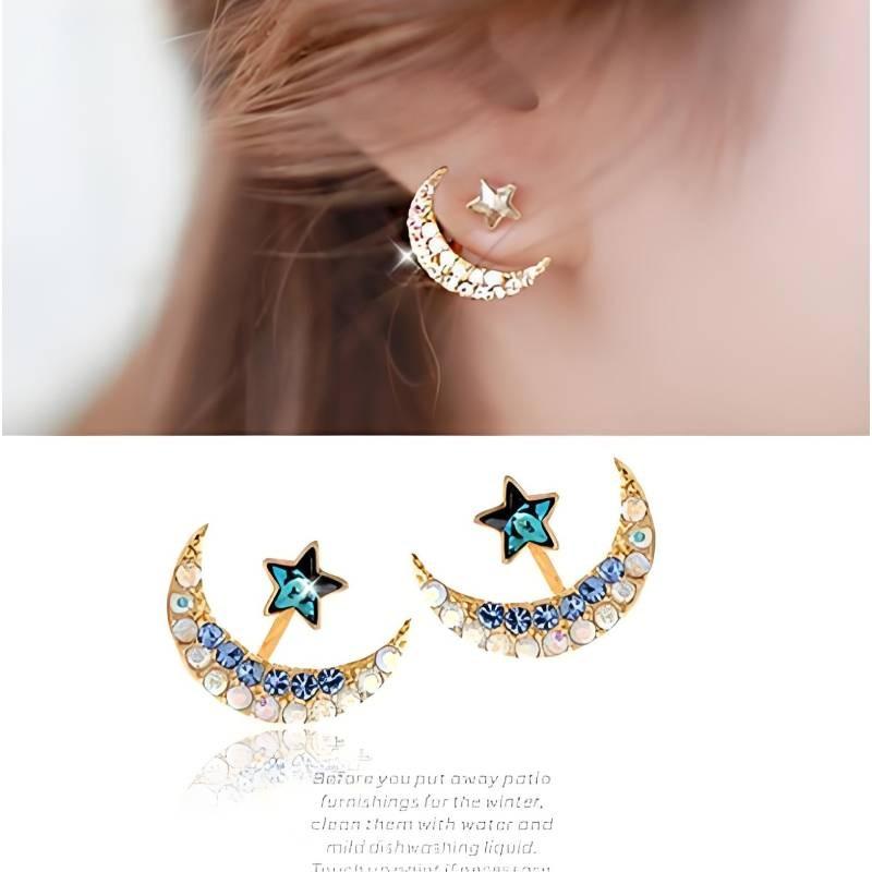 Stunning 2019 New Korean Style Star And Moon Alloy Earrings For Vintage Fashion Lovers