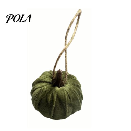 Indoor Autumn Harvest Decoration Velvet Pumpkin Hanging Decor, Fall Ornaments with Caramel And Orange Decor Jute Rope, Thanksgiving Halloween