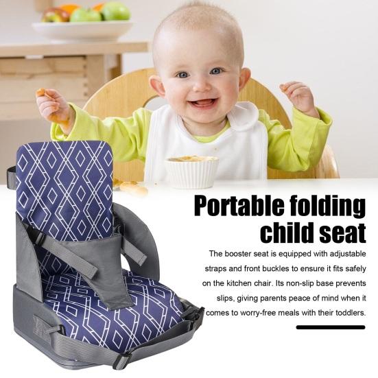 Fotelik dla malucha Oddychające krzesło kuchenne z oparciem Regulowane paski i podparcie poduszki Przenośne siedzisko do stołu jadalnego na posiłki rodzinne
