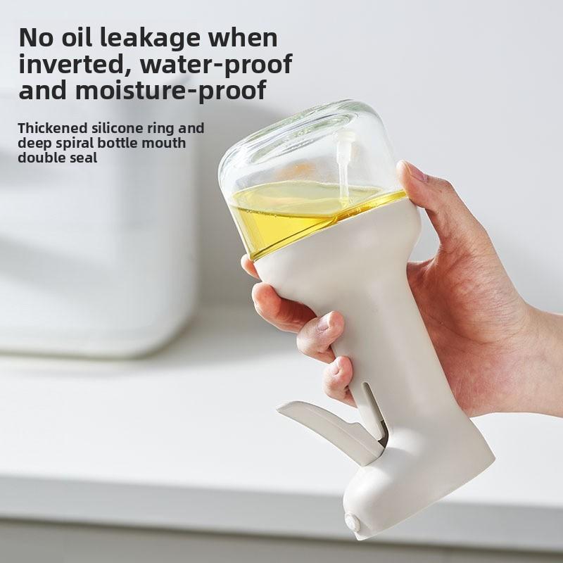 Giraffen-Ölflasche, Zerstäubende Öl-Sprühflasche mit Griffstärke, Barbecue Fettreduzierende Öl-Sprühflasche, Haushalts-Sprühflasche aus Glas