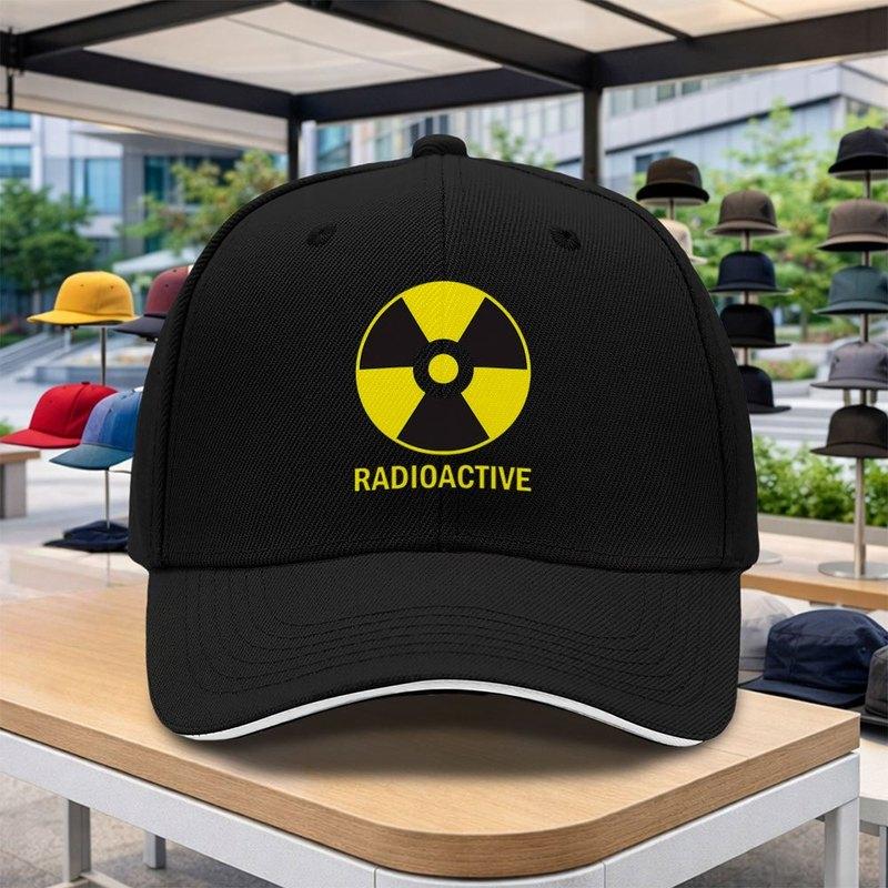 pc Adjustable Duckbill Baseball Cap with Radioactive Icon Print Lightweight Suitable for Outdoor Sports Cycling Music Festi