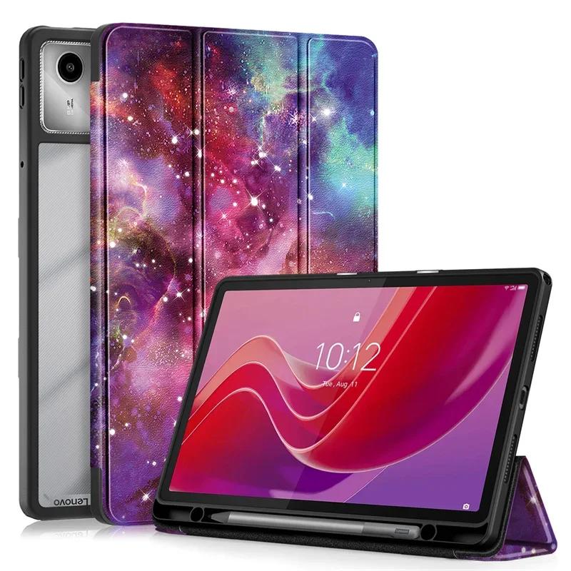 For Tab M11 TB331FC TB330FU Case with Pen Holder Folding Stand Acrylic Back Cover for XiaoxinPad Xiaoxin Pad Case