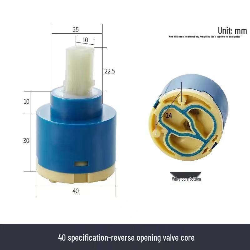 Ceramic Hot/Cold Faucet Cartridge Kit for Kitchen, Basin, and Shower Repair