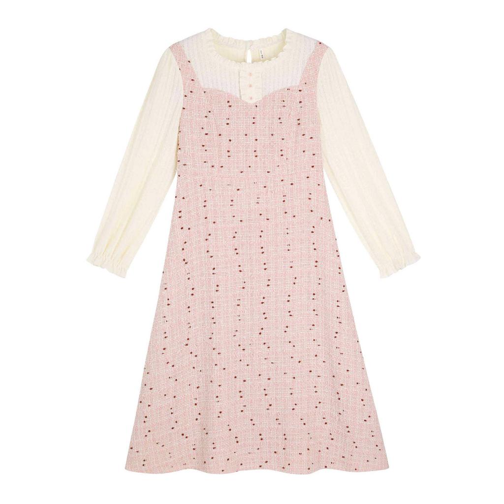 French Style High Waist Slim Qianjin Dress - Plus Size Spring Two-Piece Look