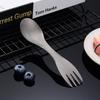 Titanium Camping Cutlery Set Lightweight Portable Outdoor Fork Spoon Chopsticks for Hiking Picnic Travel