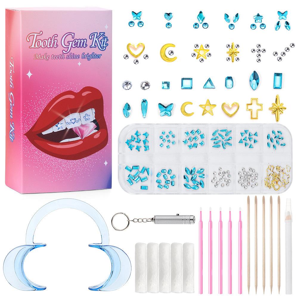 Dental Diamond Tooth Decoration, Tooth Diamond Tool Diy Set, Tooth Sticker, Diamond Love Horse Eye Decoration