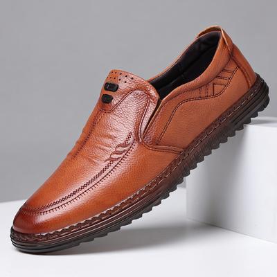 Mode Neue Herren Slip-On Plateau-Schuhe aus echtem Leder Herren Loafer Lauf-Sneaker Schuhwerk Zapatos Hombre