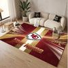 Custom Rug Kansas City Chiefs Pattern Print Name Text Soft Non‑Slip Floor Carpet for Home Indoor Decoration