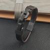 New Multi-layer Hand-woven Black Brown Leather Chain Men's Bracelet, Stainless Steel Charming Jewelry Men's Bracelet
