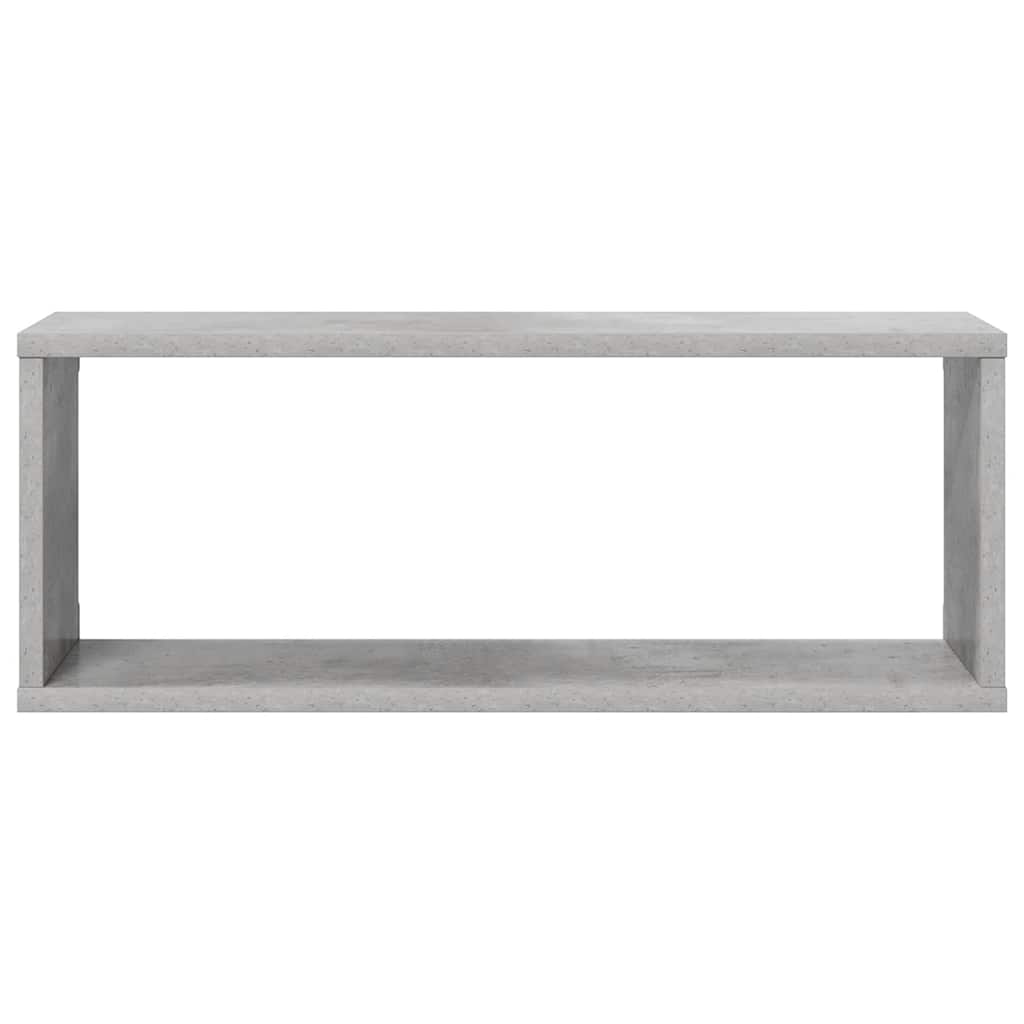 Cube Shelves Set of 2 Concrete Grey 60 x 15 x 23 cm Particleboard
