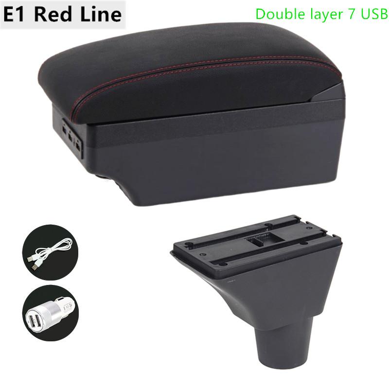 For Seat Ibiza Armrest Box Ibiza 6j Ibiza 6L Central Store Content Storage Box with Cup Holder Products with USB Accessories