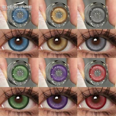 1 Paar farbige Kontaktlinsen für die Augen, Cosplay, farbige Linsen, blaue Augenkontaktlinsen, schwarze Kosmetik, Pupillen, Augenfarblinse