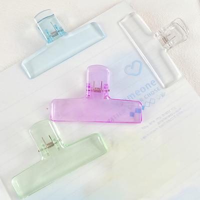 2Pcs Clear Acrylic Binder Clips with Strong Grip Colorful Paper Clips for Office School Home Reusable Binder Clips for Organizing Documents Photos